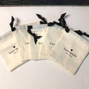 Set of 5 Kate Spade Jewelry Dust bag / Storage Bag